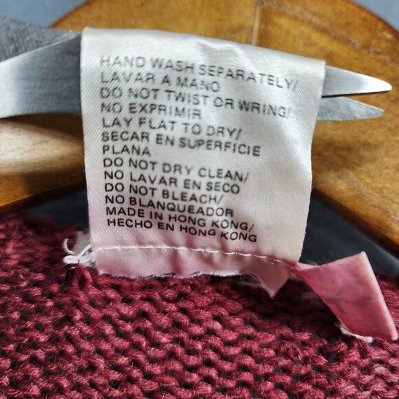 Vintage 80s Shannan Womens Sweater Large Angora Wool Garnet Red Sequin Beaded - Picture 8 of 10